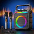 Alpha Karaoke Machine Bluetooth 2 Wireless Microphones Portable