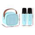Alpha Portable Karaoke Machine 2 Wireless Microphones Adults Kids