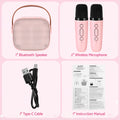 Alpha Portable Karaoke Machine 2 Wireless Microphones Adults Kids