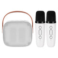 Alpha Mini Portable Karaoke Machine for Adults Kids with 2 Wireless Microphones