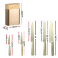 5-Star Chef 6pc Knife Set Stainless Steel with Block