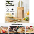 5-Star Chef 6pc Knife Set Stainless Steel with Block