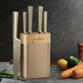 5-Star Chef 6pc Knife Set Stainless Steel with Block