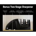 5-Star Chef 17Pc Kitchen Knife Set Stainless Steel Sharpener