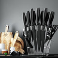 5-Star Chef 17Pc Kitchen Knife Set Stainless Steel Sharpener