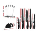 5-Star Chef 7pc Kitchen Knife Set Stainless Steel Sharpener