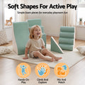 Keezi Kids Climbing Blocks 4-Piece Foam Toddler Playset Soft Indoor Climbing Toy Rocker