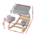 Artiss Kneeling Chair Ergonomic Memory Foam 120kg Grey