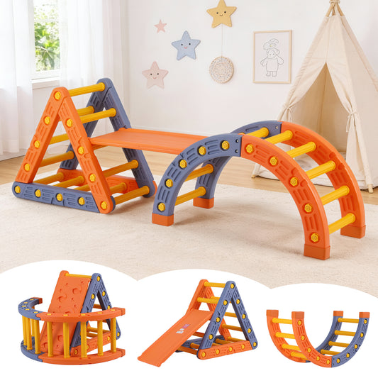 Keezi Kids Climbing Frame Slide Pikler Triangle Arch Indoor Outdoor