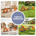 Keezi Kids Climbing Frame Slide Pikler Triangle Arch Indoor Outdoor