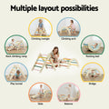 Keezi Kids Triangle Climber Slide Set Indoor Outdoor Pikler Arch
