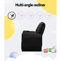 Keezi Kids Recliner Chair PU Leather Black Lounge Armchair Couch