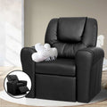 Keezi Kids Recliner Chair PU Leather Black Lounge Armchair Couch