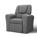 Keezi Kids Recliner Chair Grey Linen Armchair Sofa Lounge