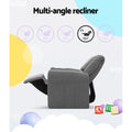 Keezi Kids Recliner Chair Grey Linen Armchair Sofa Lounge