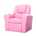 Keezi Kids Recliner Chair PU Leather Pink Armchair Sofa Lounge