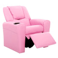 Keezi Kids Recliner Chair PU Leather Pink Armchair Sofa Lounge