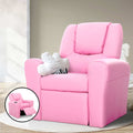 Keezi Kids Recliner Chair PU Leather Pink Armchair Sofa Lounge