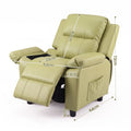 Keezi Kids Recliner Chair PU Leather Toddler Lounge Adjustable Backrest w/ Armrest Storage & 2 Side Pockets Green