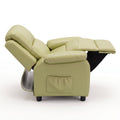 Keezi Kids Recliner Chair PU Leather Toddler Lounge Adjustable Backrest w/ Armrest Storage & 2 Side Pockets Green