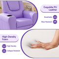 Keezi Kids Recliner Chair Purple PU Leather Sofa Lounge Couch Children Armchair