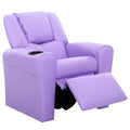 Keezi Kids Recliner Chair Purple PU Leather Armchair Sofa Couch