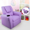 Keezi Kids Recliner Chair Purple PU Leather Armchair Sofa Couch
