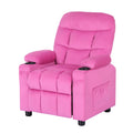 Keezi Kids Recliner Chair Pink Velvet Sofa Lounge Armchair