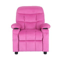 Keezi Kids Recliner Chair Pink Velvet Sofa Lounge Armchair