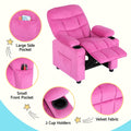 Keezi Kids Recliner Chair Pink Velvet Sofa Lounge Armchair