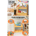 Keezi 3 Tier Kids Bookshelf Magazine Organiser Display Bookcase