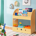 Keezi 3 Tier Kids Bookshelf Magazine Organiser Display Bookcase