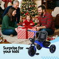 RIGO Tricycle Bike, Kids Bike with 3 wheels, basket Carbon Steel 68cm Blue