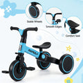 RIGO Tricycle Bike, Kids Bike with 3 wheels, Carbon Steel 70cm Blue