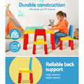Keezi Kids Table Chairs Set 3pc Activity Desk Storage Box Toys