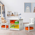 Keezi Kids Table Chairs Set 3PC Storage Box Children Furniture