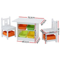 Keezi Kids Table Chairs Set 3PC Storage Box Children Furniture