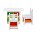 Keezi Kids Table Chairs Set 3PC Storage Box Children Furniture