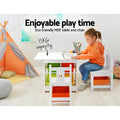 Keezi Kids Table Chairs Set 3PC Storage Box Children Furniture