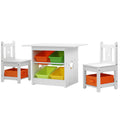 Keezi Kids Table Chairs Set 3PC Storage Box Children Furniture
