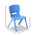 Keezi Kids Chairs Set 4 Plastic Activity Study Chair 50KG