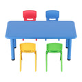 Keezi Kids Table Chairs Set 5PC Children Study Desk Plastic Furniture