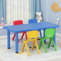 Keezi Kids Table Chairs Set 5PC Children Study Desk Plastic Furniture