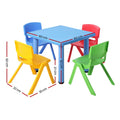 Keezi Kids Table Chairs Set 5PC Children Study Desk Plastic Furniture
