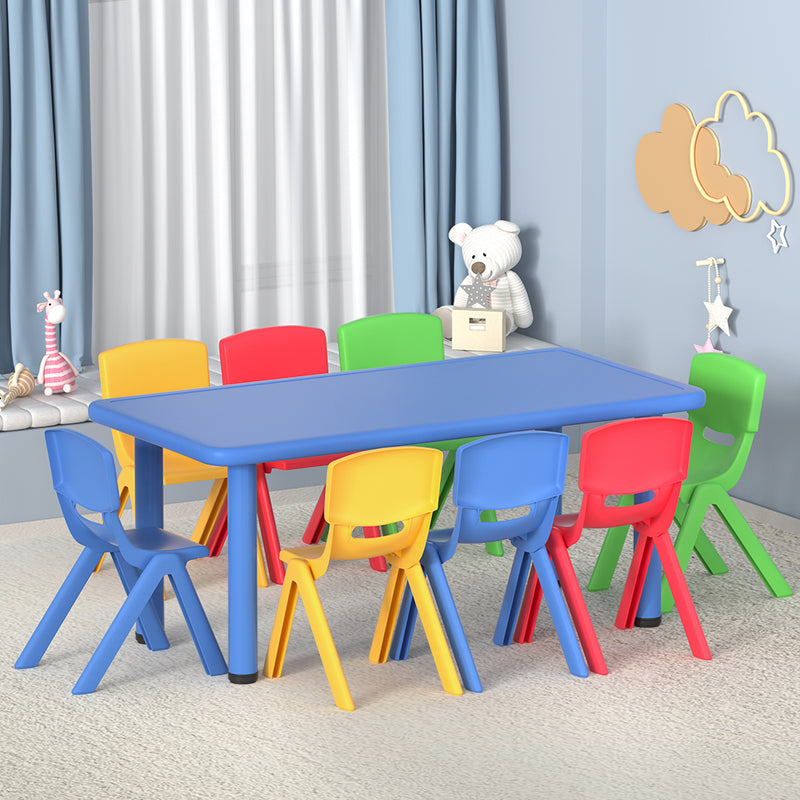Keezi Kids Table Chairs Set 9PCS Study Desk Furniture Children Plastic