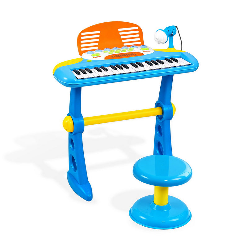Keezi 37 Key Kids Piano Keyboard Electronic Music Instrument Stool Mic