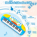 Keezi 37 Key Kids Piano Keyboard Electronic Music Instrument Stool Mic