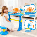 Keezi 37 Key Kids Piano Keyboard Electronic Music Instrument Stool Mic
