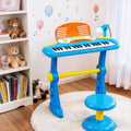 Keezi 37 Key Kids Piano Keyboard Electronic Music Instrument Stool Mic