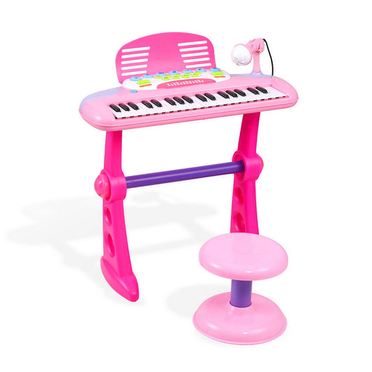 Keezi Kids Piano 37 Keys Electronic Keyboard w/ Stool Microphone